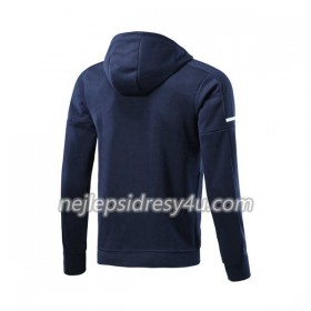 FC Bayern Mnichov Tréninkový Bunda Kapucí 2017-18 Modrá